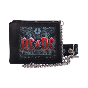 AC DC Black Ice Wallet with security chain