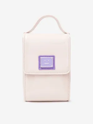 Acne Studios Kids Mini Crossbody Face Bag in Beige