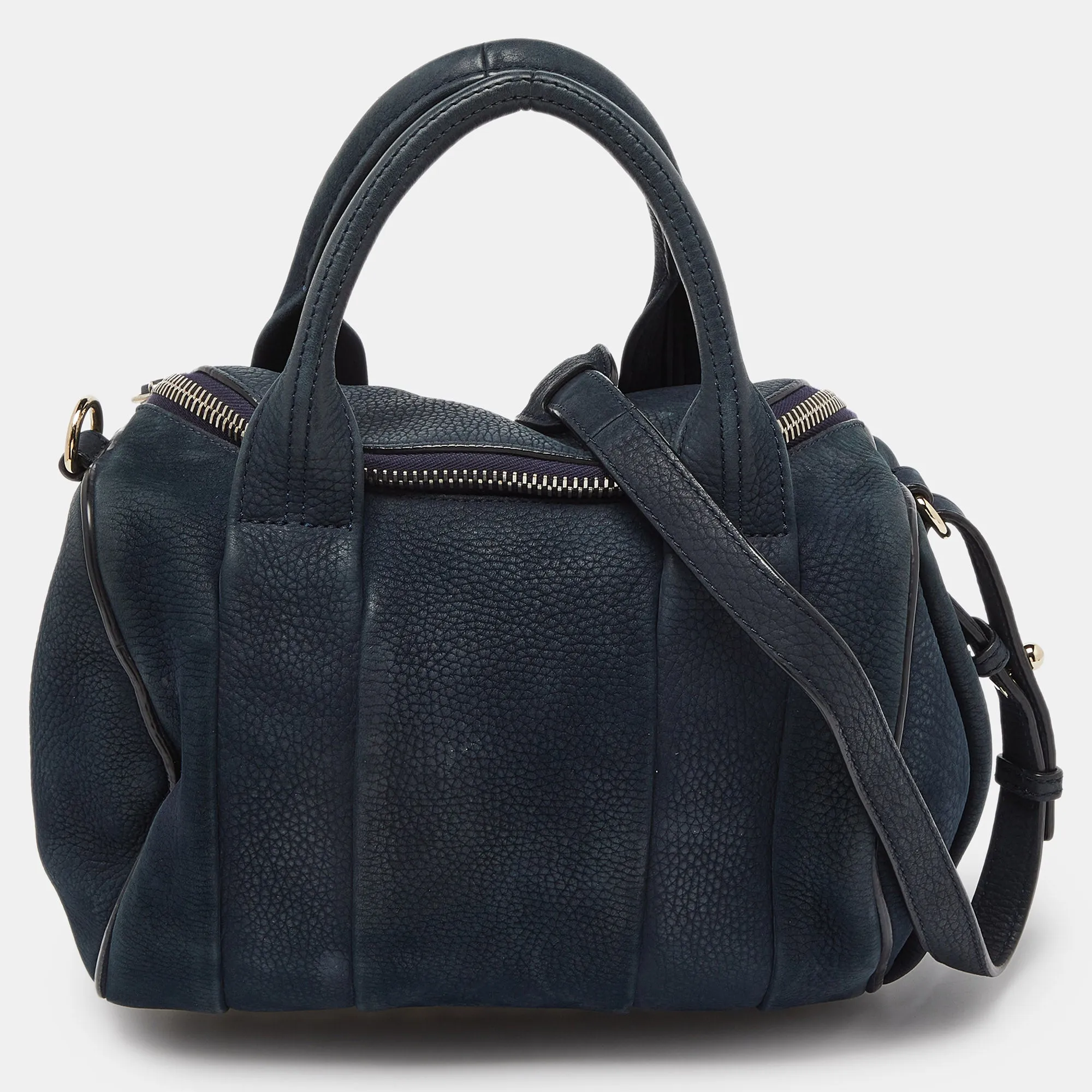 ALEXANDER WANG Blue Suede Rocco Bag