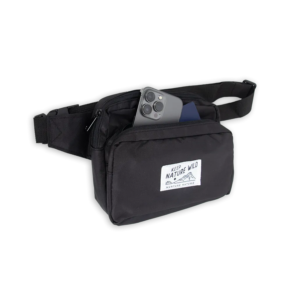 AllTrails × Keep Nature Wild Recycled Fanny Pack - Black