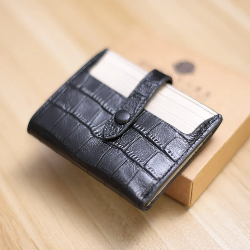 Black&Green Cute Women Leather Slim Wallet Card Wallet Mini Billfold Wallets Slim Brown Card Holder Wallets For Women