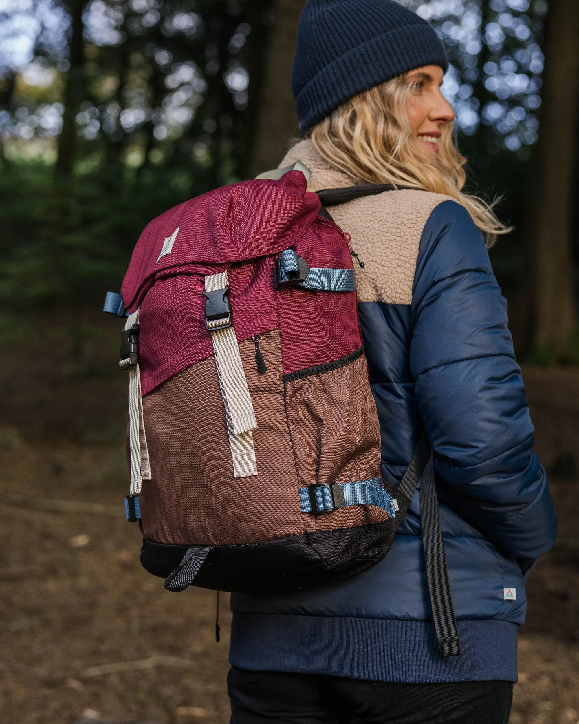 Boondocker Recycled 26L Backpack - Burgundy/Chestnut