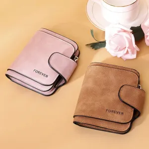 Bumesi Short Wallet, New PU Leather Ladies Purse Coin Zipper