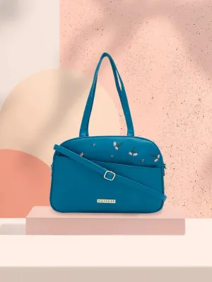 Caprese Adah Satchel Large Teal