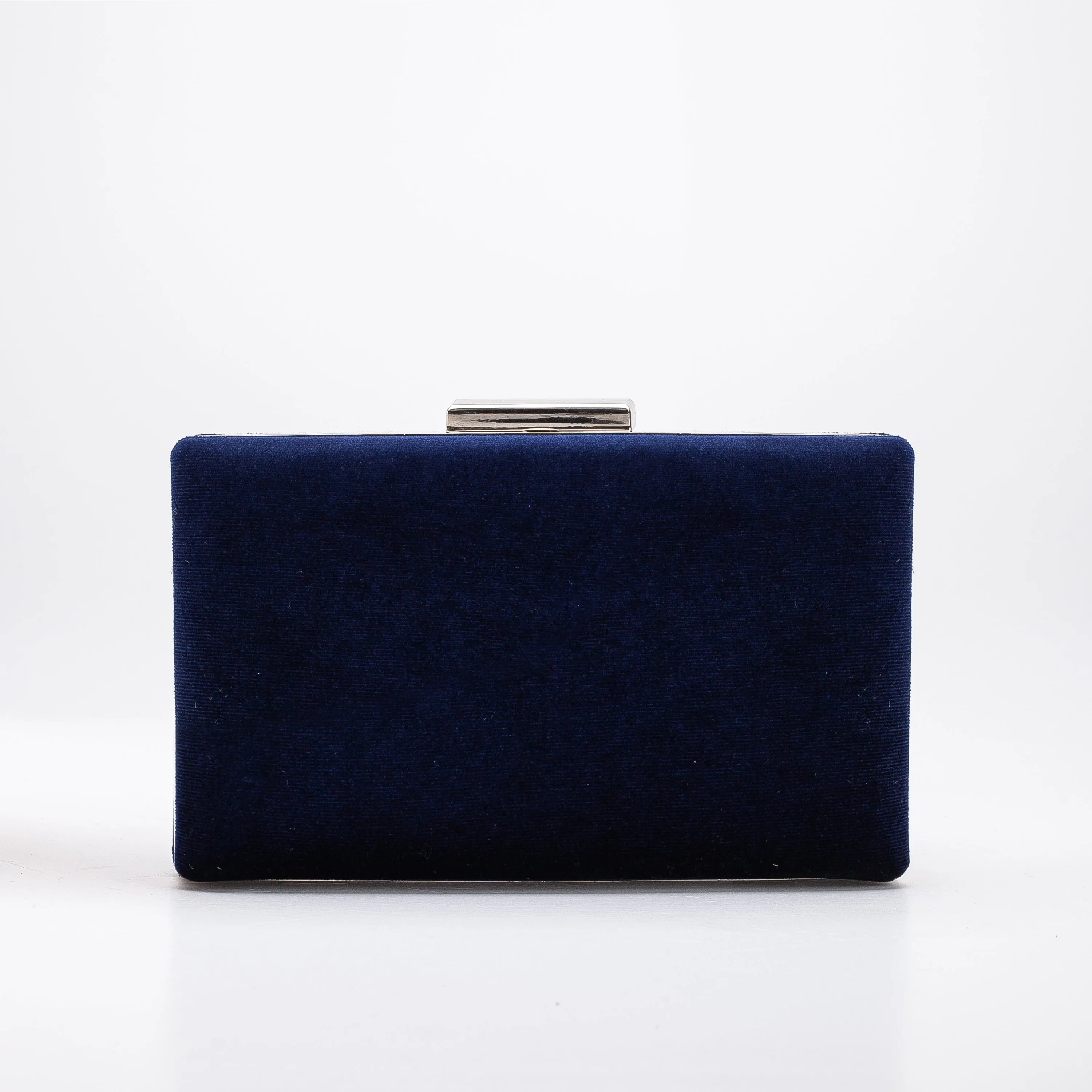 Clara - Dark Blue Velvet Bridal Clutch