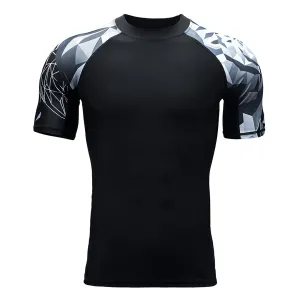 Classic UPF50  Men’s Rash Guard Short Sleeve - Bear Style