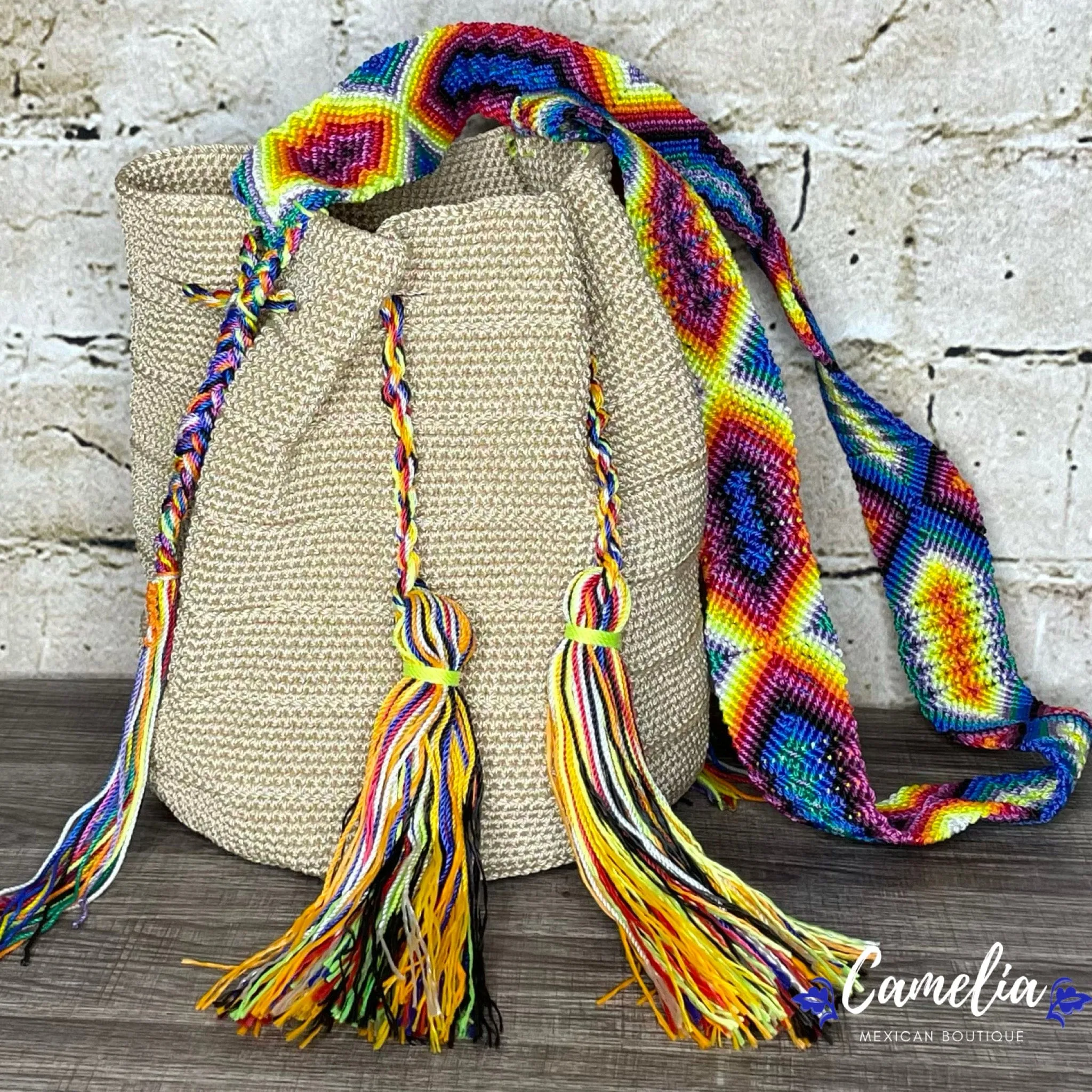 Crocheted Columbian Wayuu Boho Tote - Large