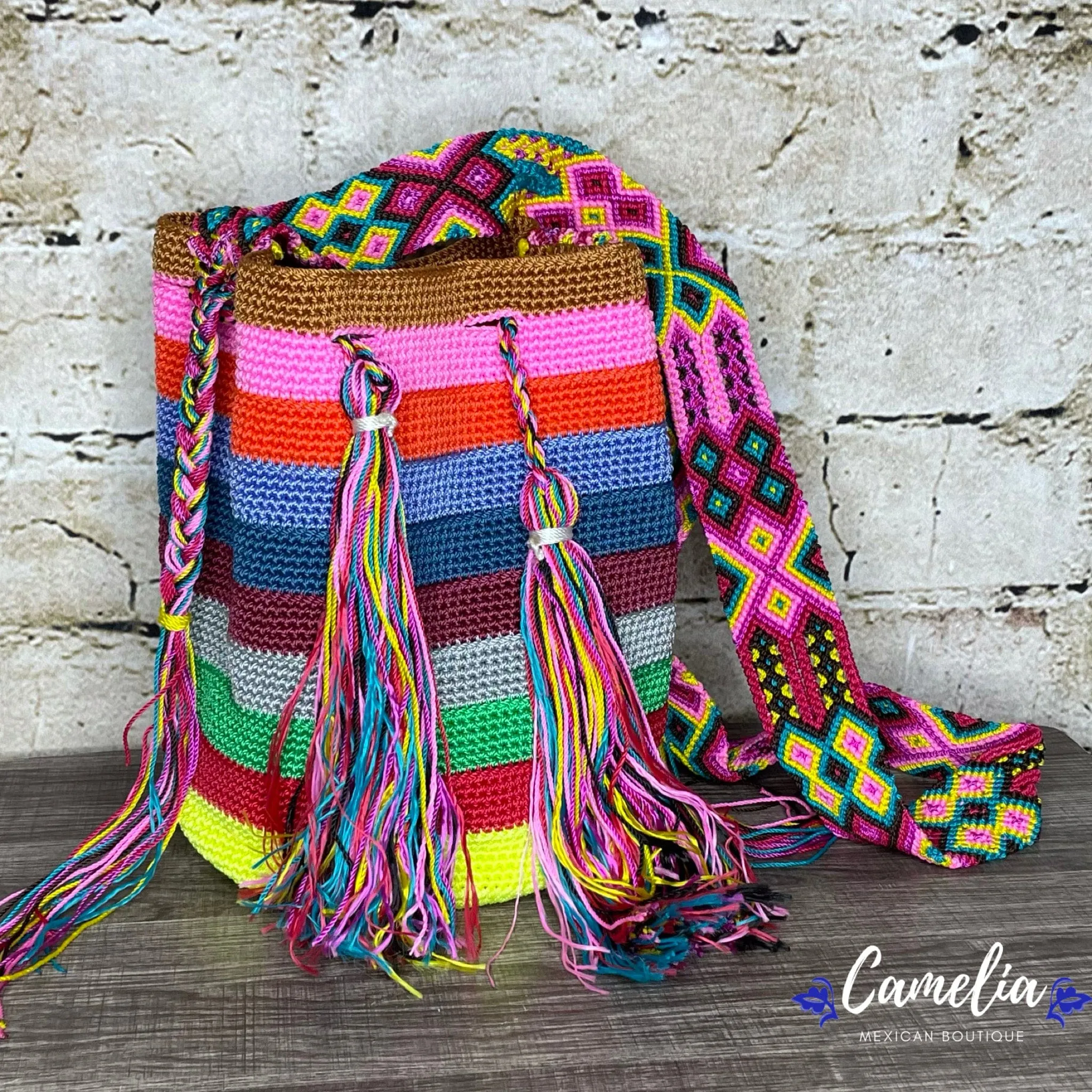 Crocheted Columbian Wayuu Boho Tote - Large