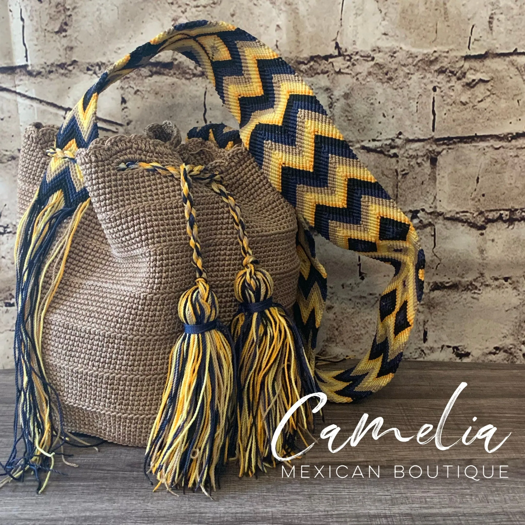 Crocheted Columbian Wayuu Boho Tote - Large