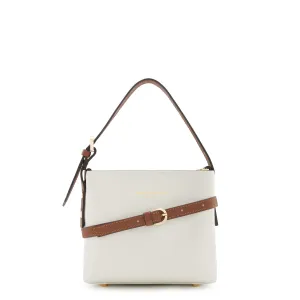 Authentic Honoré Adriane Mini White Calfskin Leather Handbag