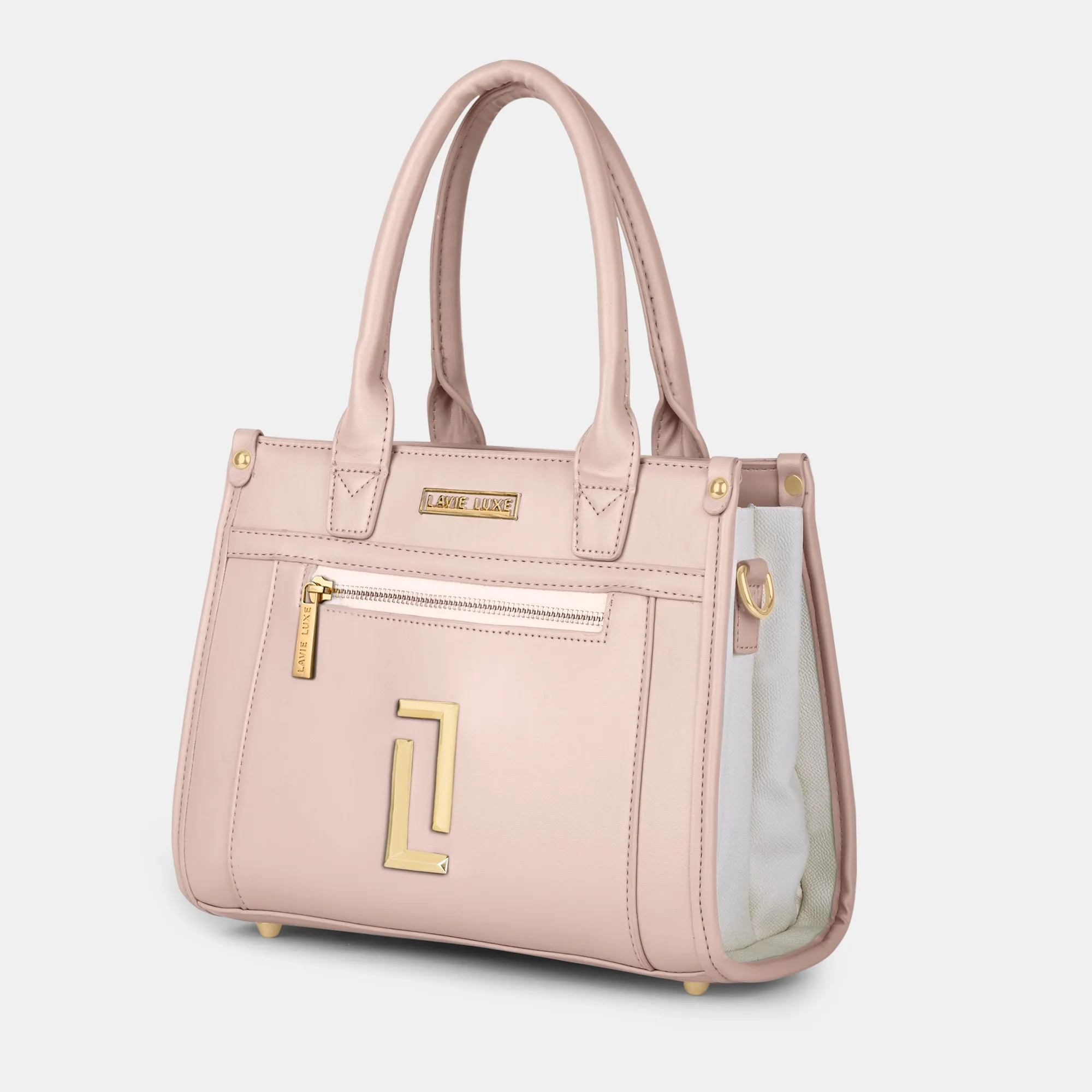 Lavie Luxe Sasha Rose Pink Medium Women's Satchel