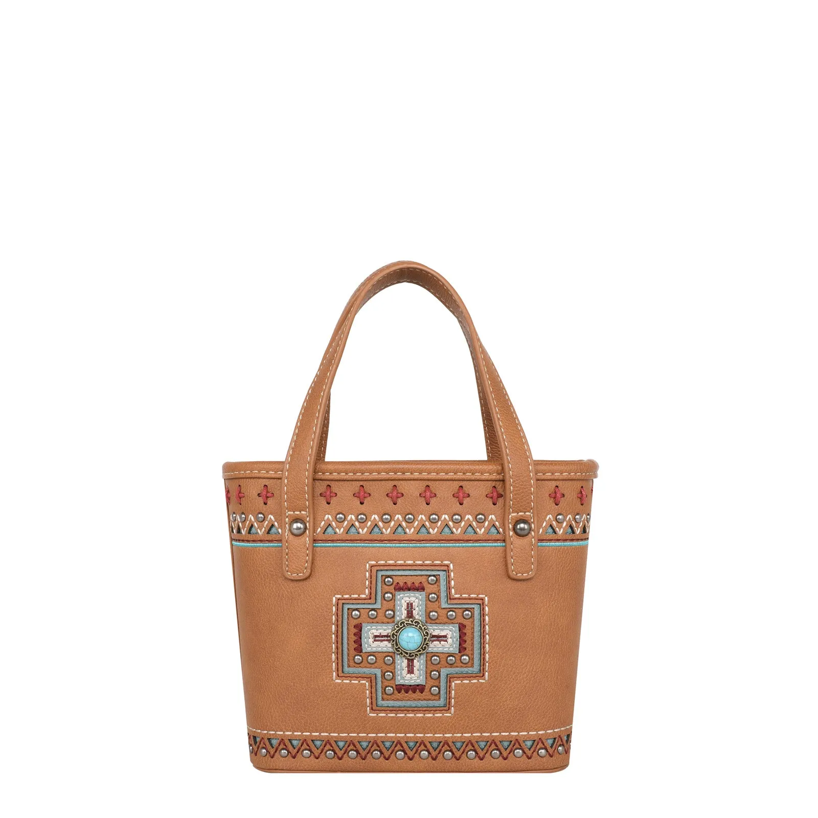 MW1199-923 Montana West Concho Collection Small Tote/Crossbody