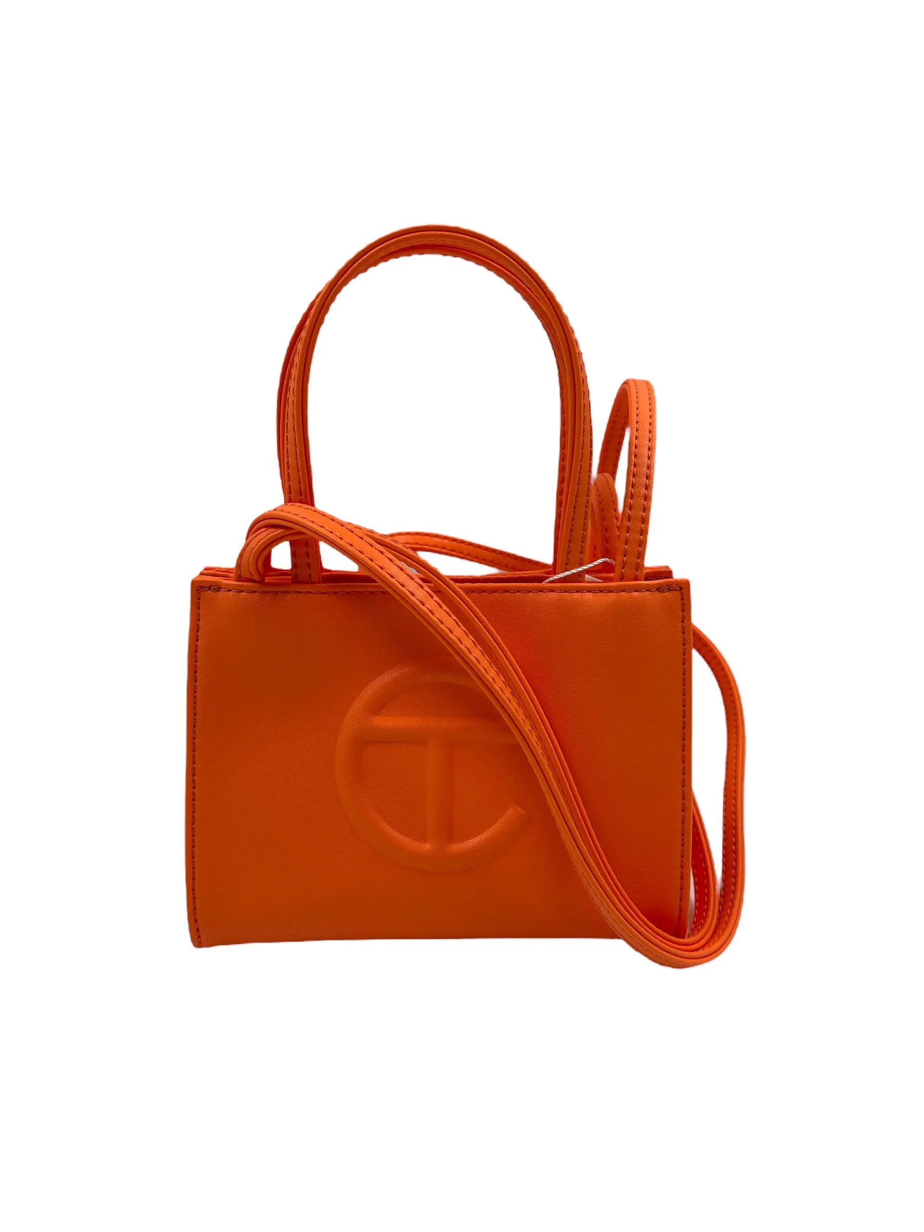 Telfar Orange Small Shopping Tote