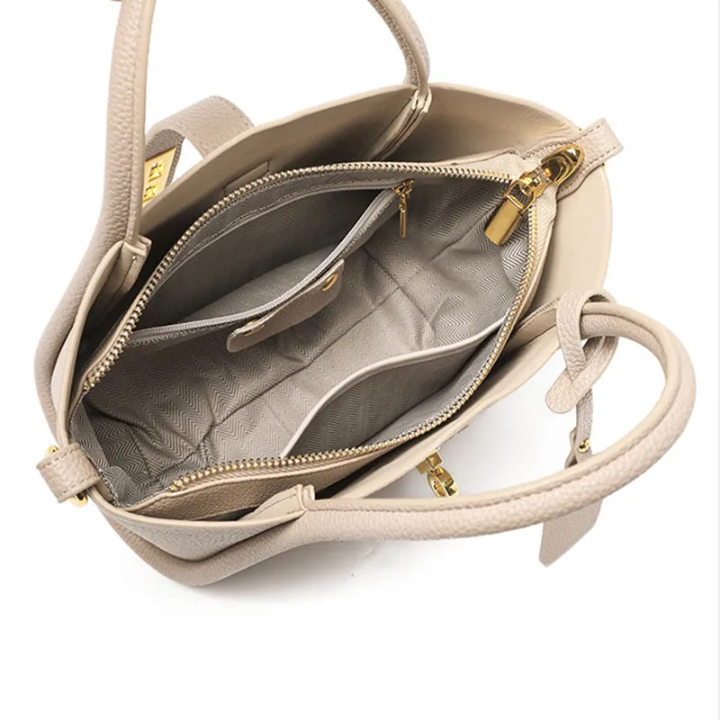 Women Casual Leather Bucket Bag